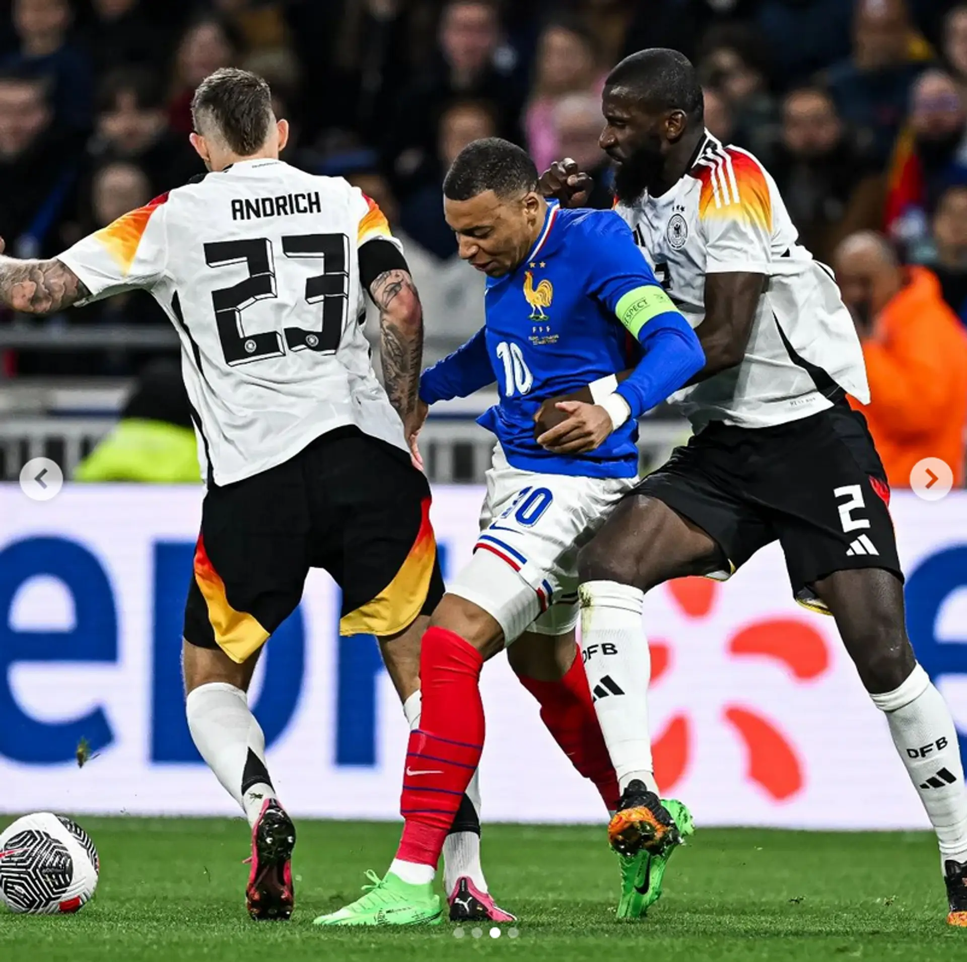 مواجهة روديجر لمبابي